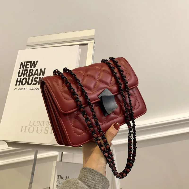 HBP messenger bag handbag handbag designer New design woman bag high quality texture fashion fashion shoulder bag chain Check lady