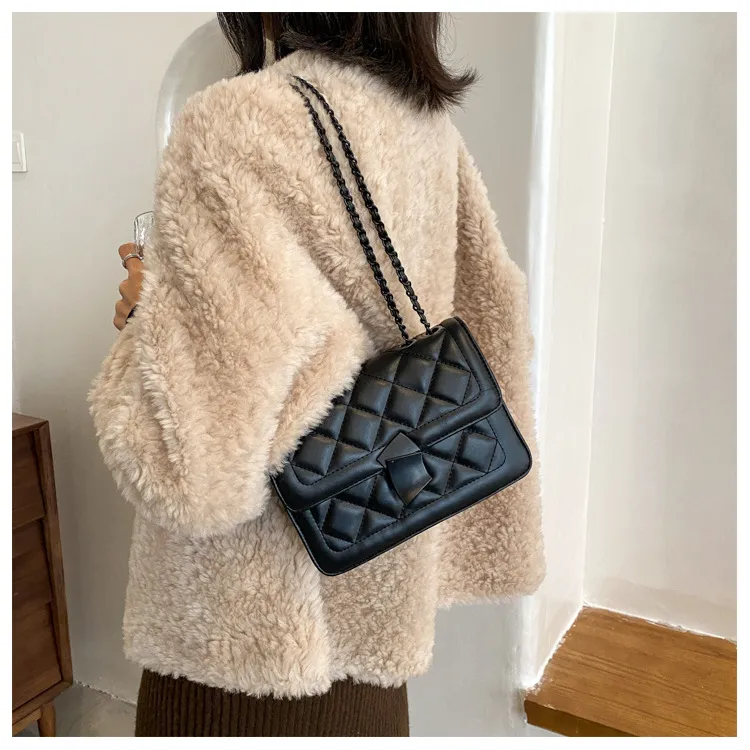 HBP messenger bag handbag handbag designer New design woman bag high quality texture fashion fashion shoulder bag chain Check lady