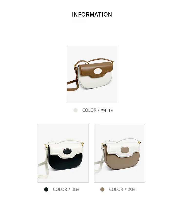 HBP Saddle Bag For spring and summer bag new products niche design color matching shoulder messenger purses wallets handbags bags Genuine leather