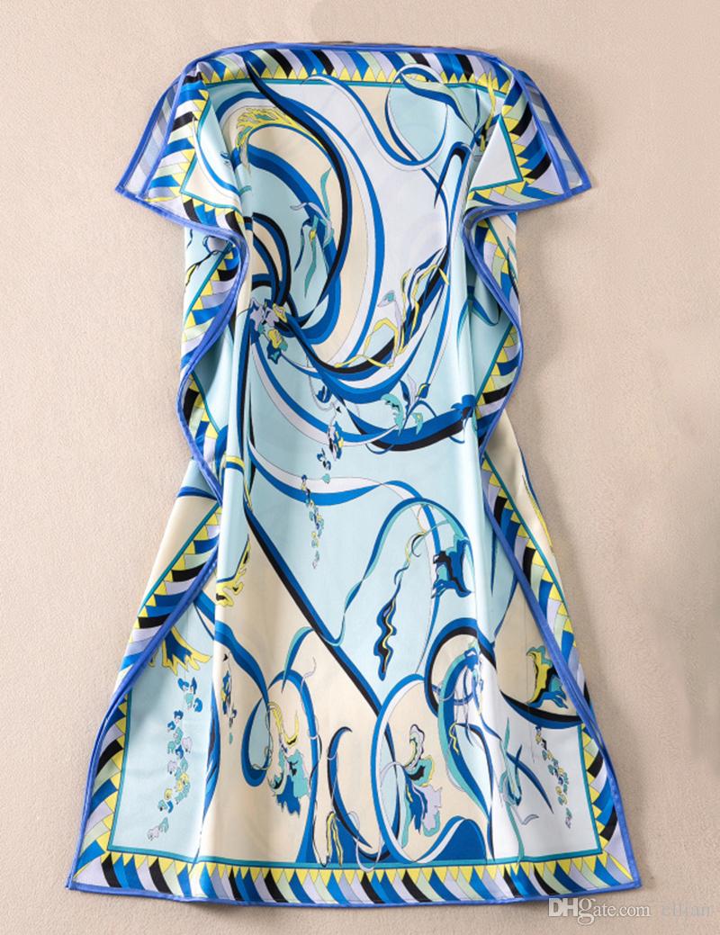 Fashion Print Women Pencile Dress Half Sleeve Loosen Dresses 005K840