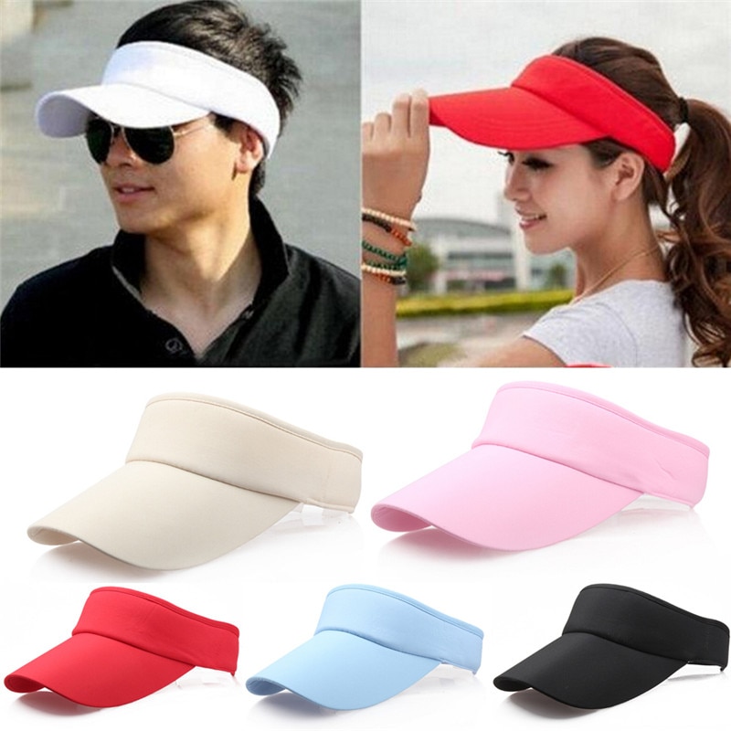 1PC Visor Sun Plain Hat Sports Cap Colors Golf Tennis Beach Adjustable Summer Hot